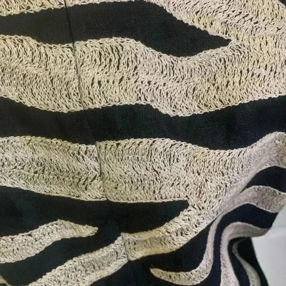Michael Kors sleeveless 100% linen print zebra dress size 8 Black Beige. #301 - Picture 11 of 12
